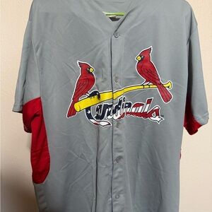 Gray and Red Cardinals Men's Jersey